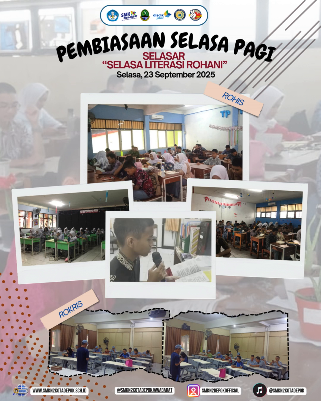 Pembiasaan Selasa Pagi - Selasar Literasi Rohani ( Selasar ) - Selasa 23 September 2025