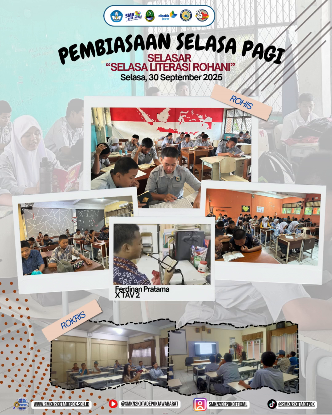 Pembiasaan Selasa Pagi - Selasa Literasi Rohani ( Selasar ) - Selasa 30 September 2025