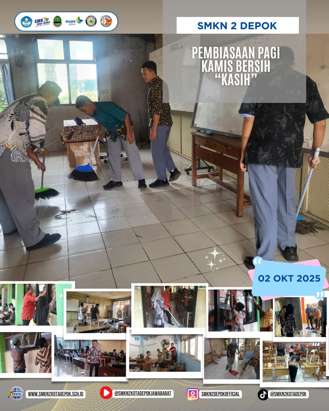 Pembiasaan Kamis Pagi Bersih - KASIH - SMK Negeri 2 Depok - 2 Oktober 2025