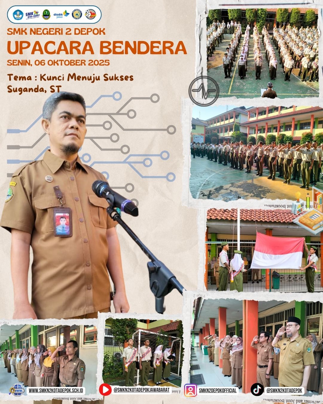 Upacara Bendera Senin 6 Oktober 2025 - Suganda S.T - Tema : Kunci Menuju Sukses