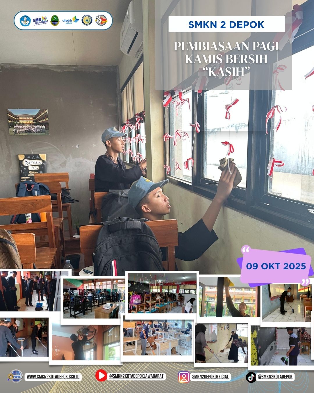 Pembiasaan Kamis Pagi Bersih - KASIH - SMK Negeri 2 Depok - 9 Oktober 2025