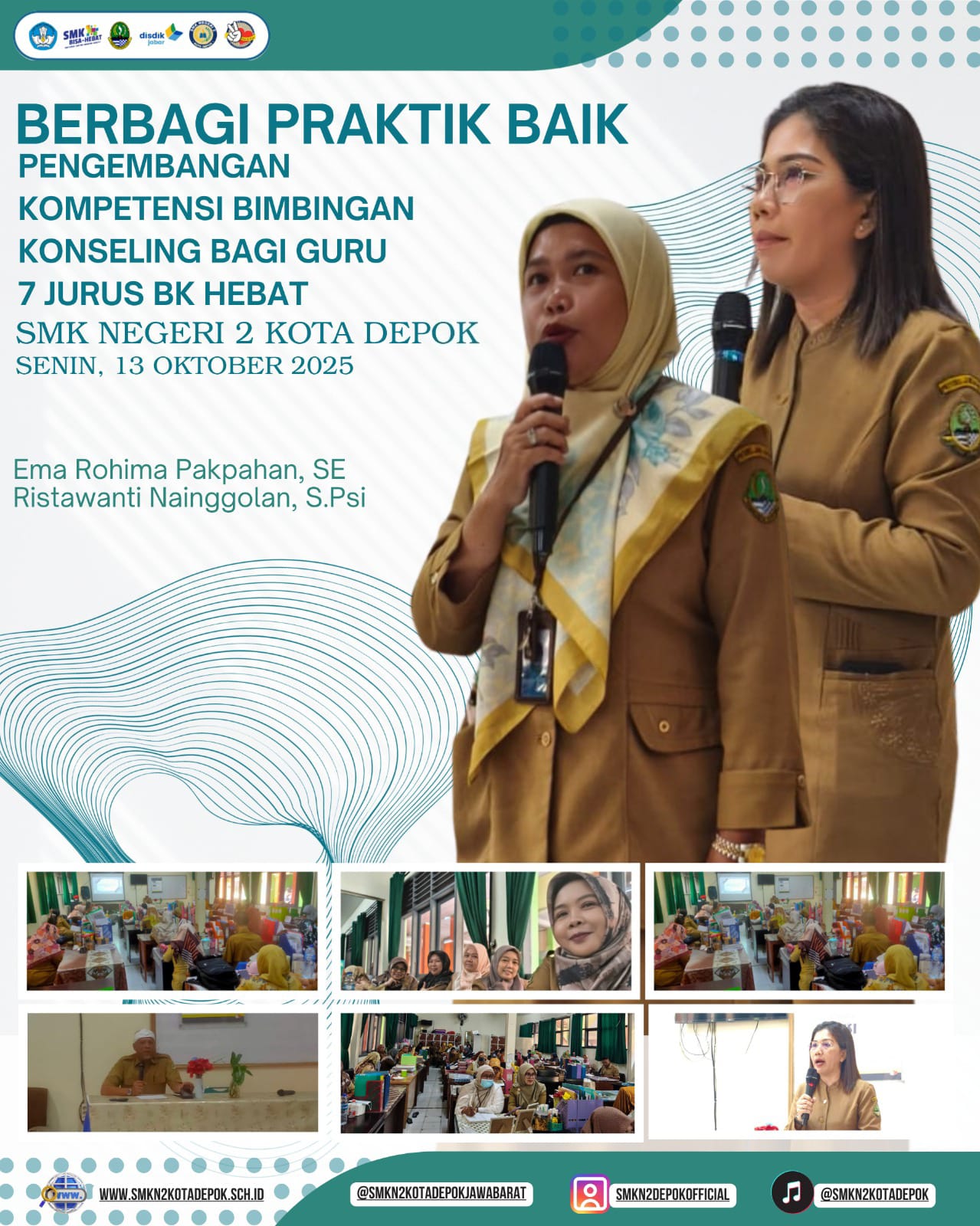 Berbagi Praktik Baik Pengembangan Kompetensi Bimbingan Konseling Bagi Guru 7 Jurusa BK Hebat - SMKN 2 DEPOK