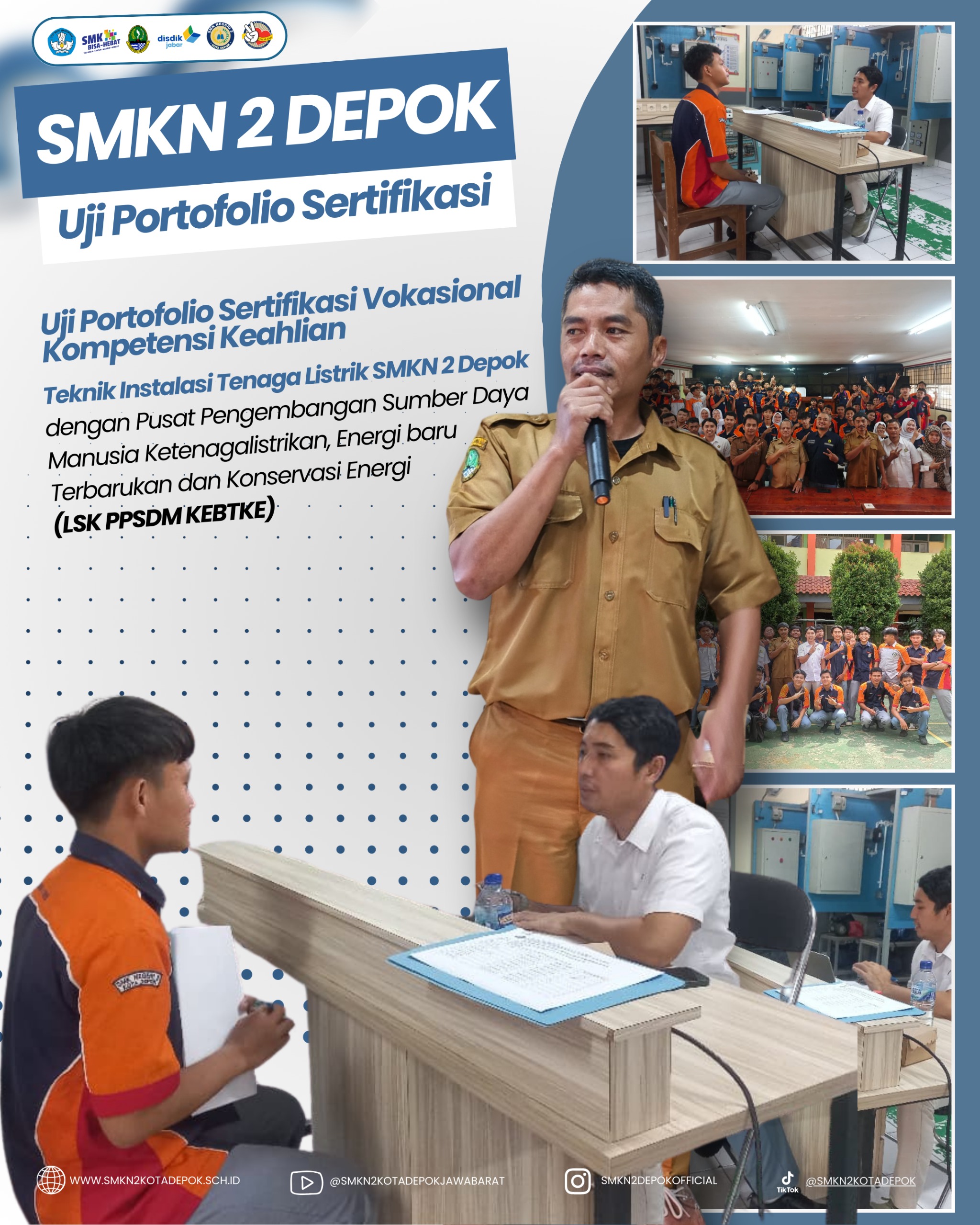 SMK Negeri 2 Depok - Uji Portofolio Sertifikasi Vokasi Nasional Kompetensi Keahlian Teknik Instalasi Tenaga Listrik 