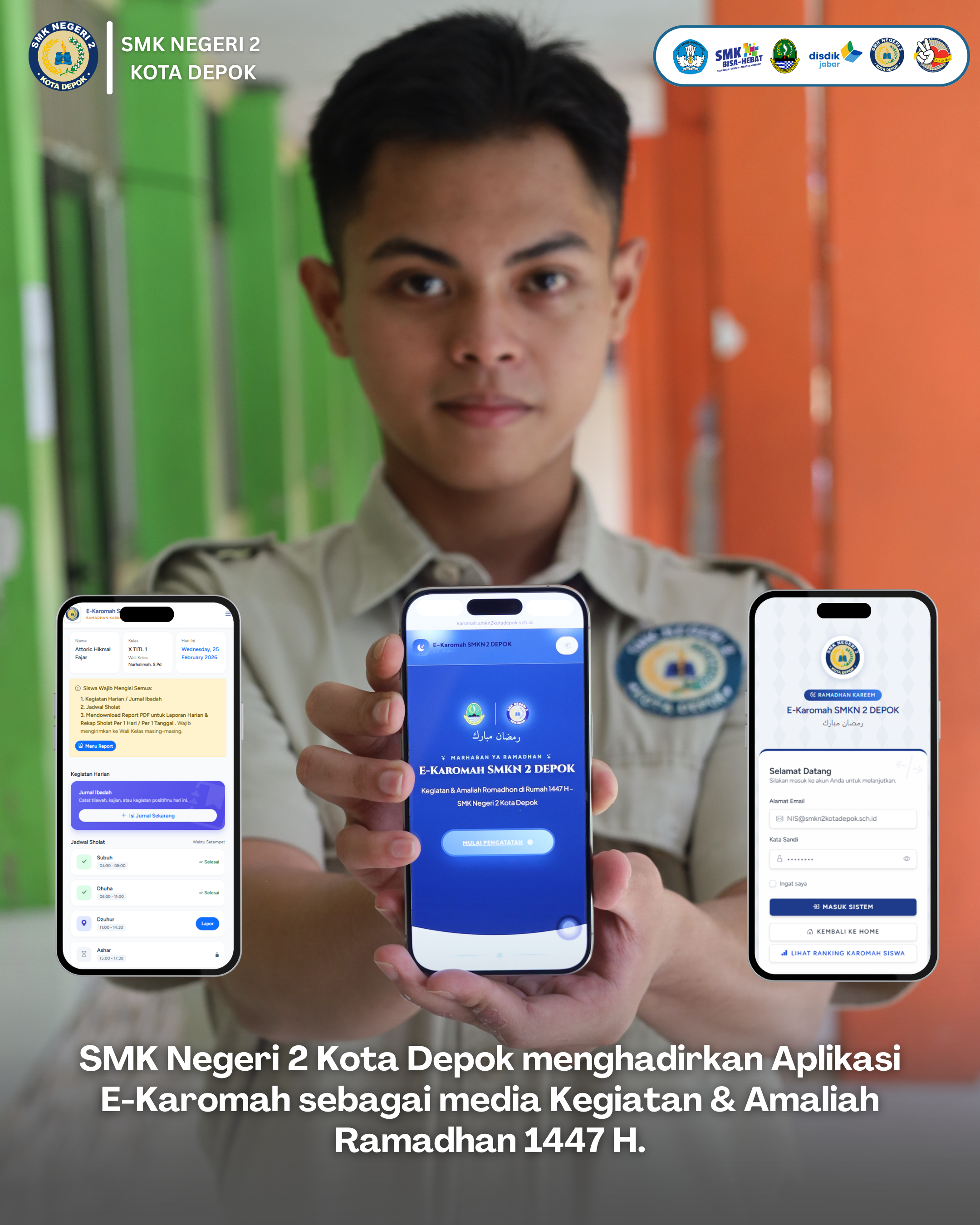 SMKN 2 Depok Luncurkan Aplikasi E-Karomah untuk Kegiatan Amaliah Ramadhan 1447 H