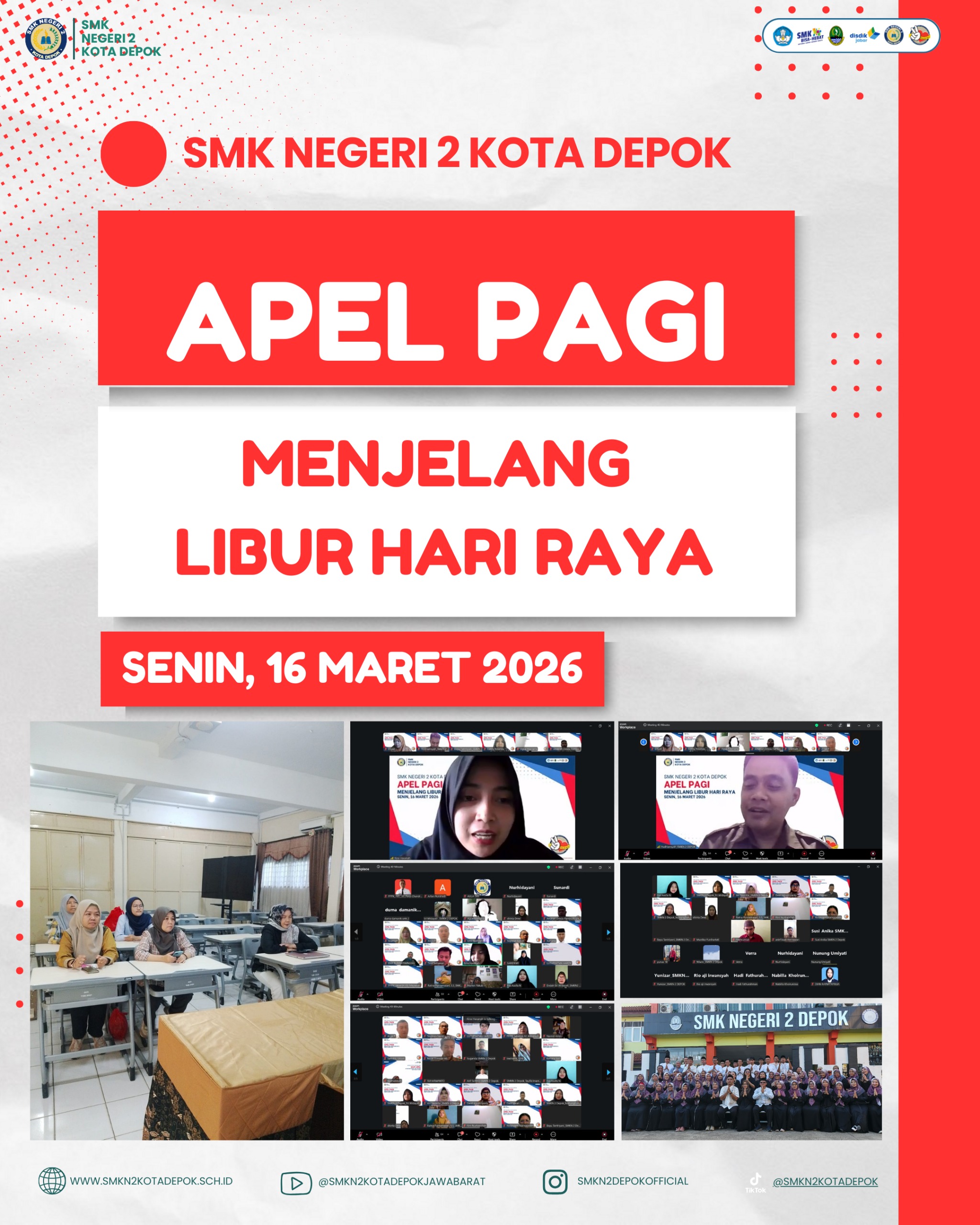 SMK Negeri 2 Kota Depok Gelar Apel Pagi Menjelang Libur Hari Raya