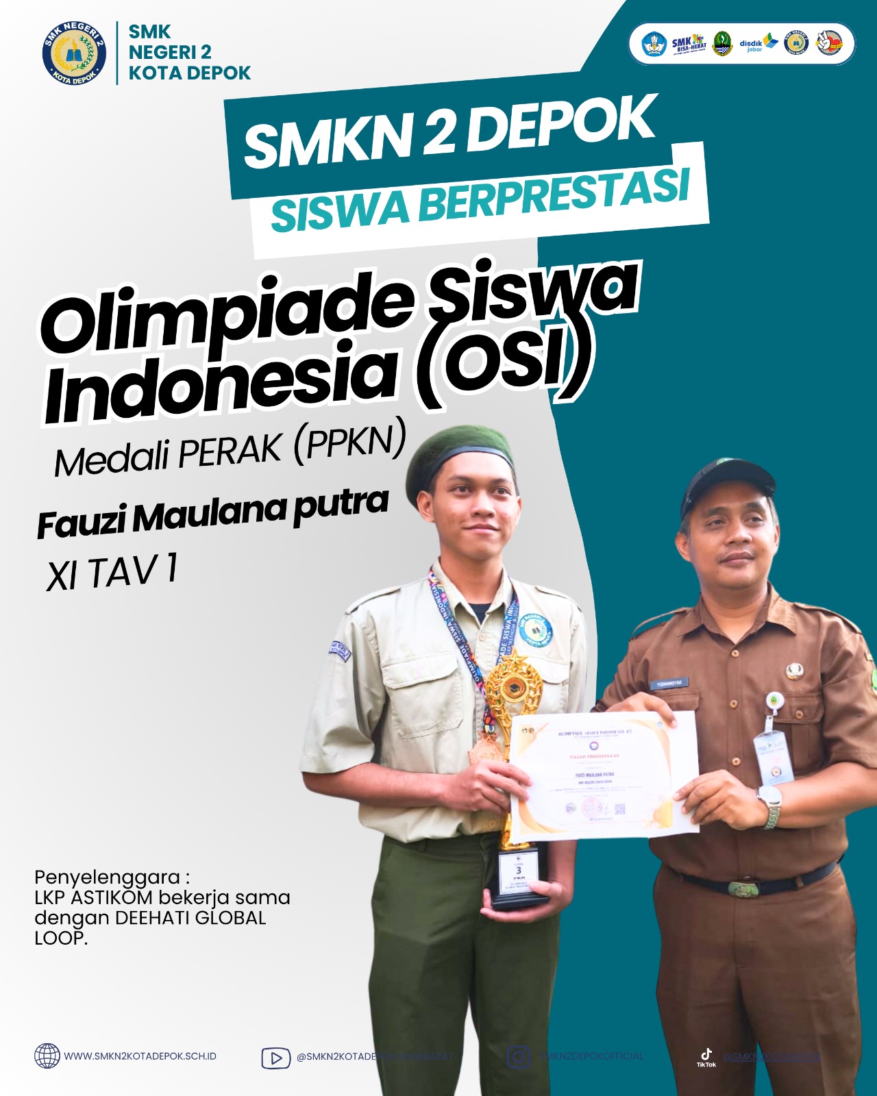 Siswa SMKN 2 Depok Raih Medali Perak Olimpiade Siswa Indonesia (OSI)