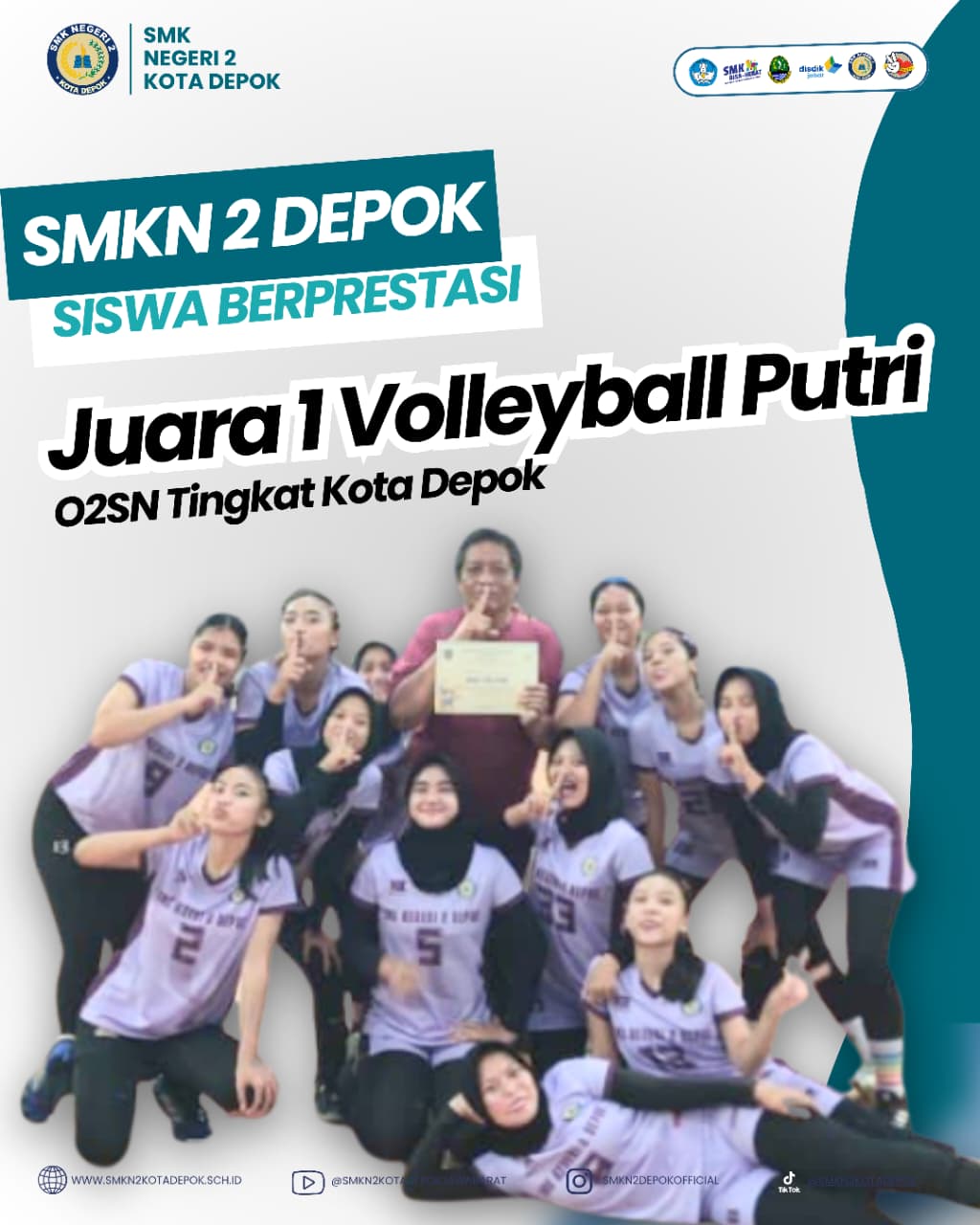 Juara 1 - Volleyball Putri - O2SN Tingkat Kota Depok