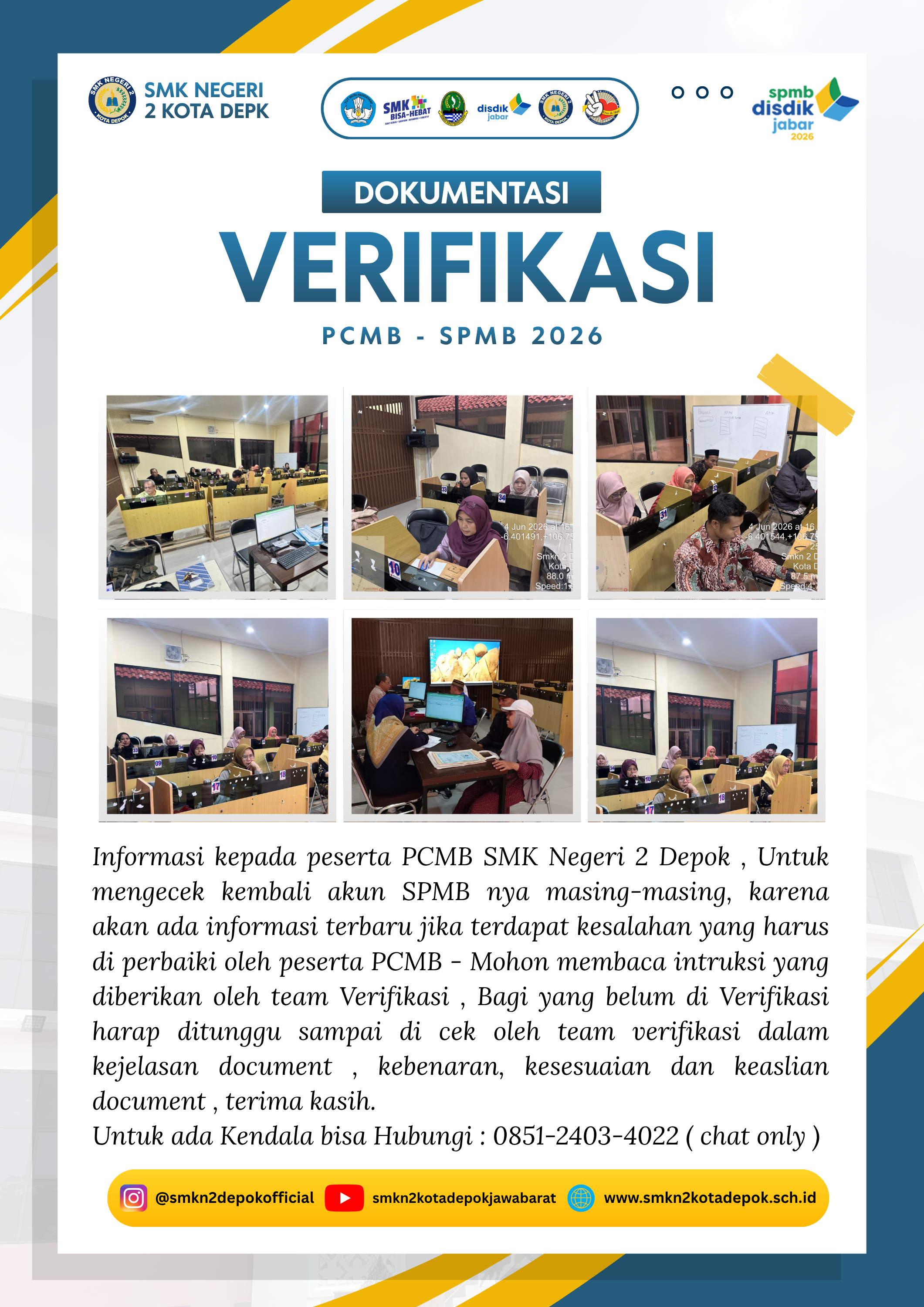 Penting! Peserta SPMB 2026 Wajib Memantau Akun Secara Berkala Selama Proses Verifikasi Dokumen