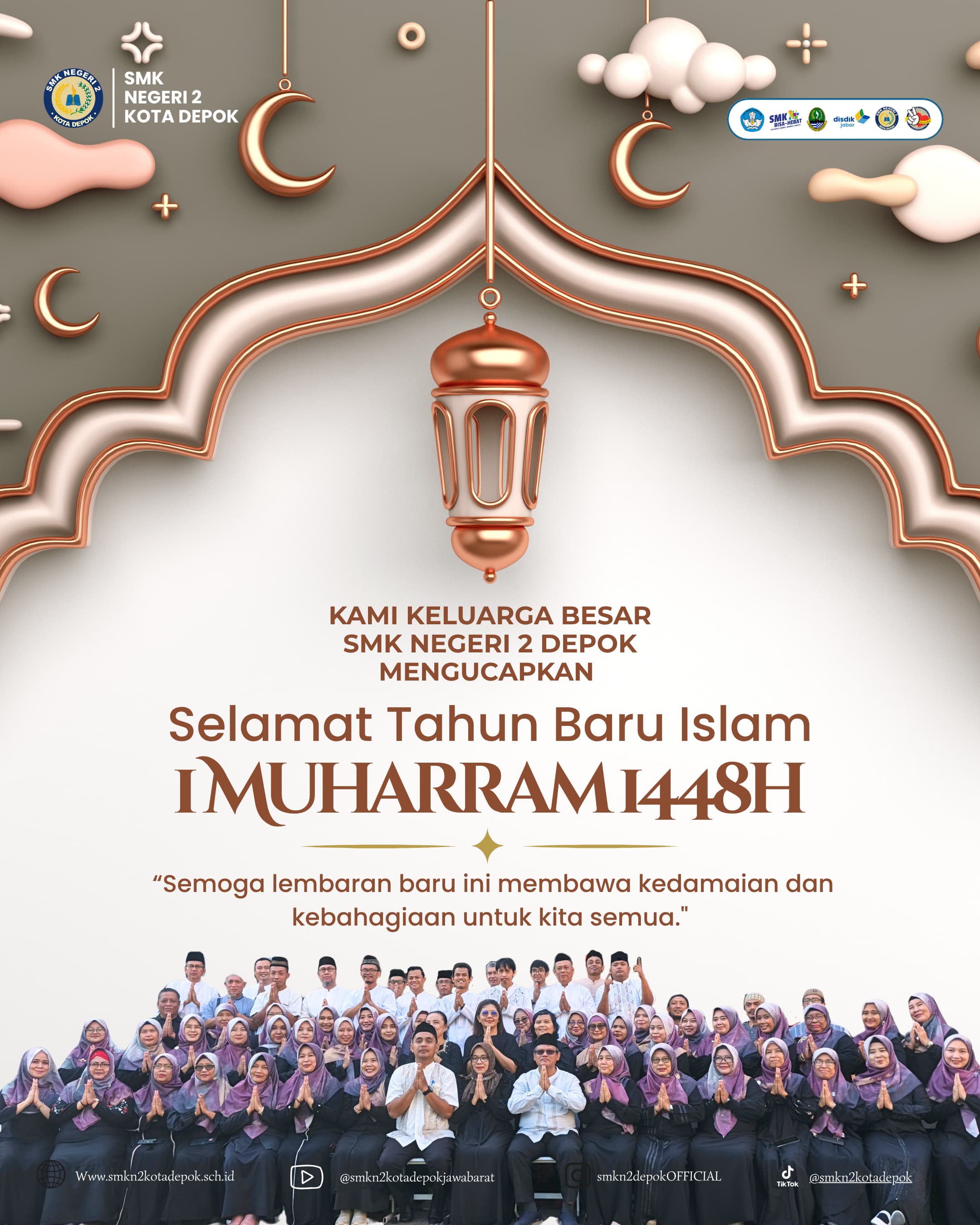 Keluarga Besar SMKN 2 Kota Depok Mengucapkan Selamat Tahun Baru Islam 1 Muharram 1448 H