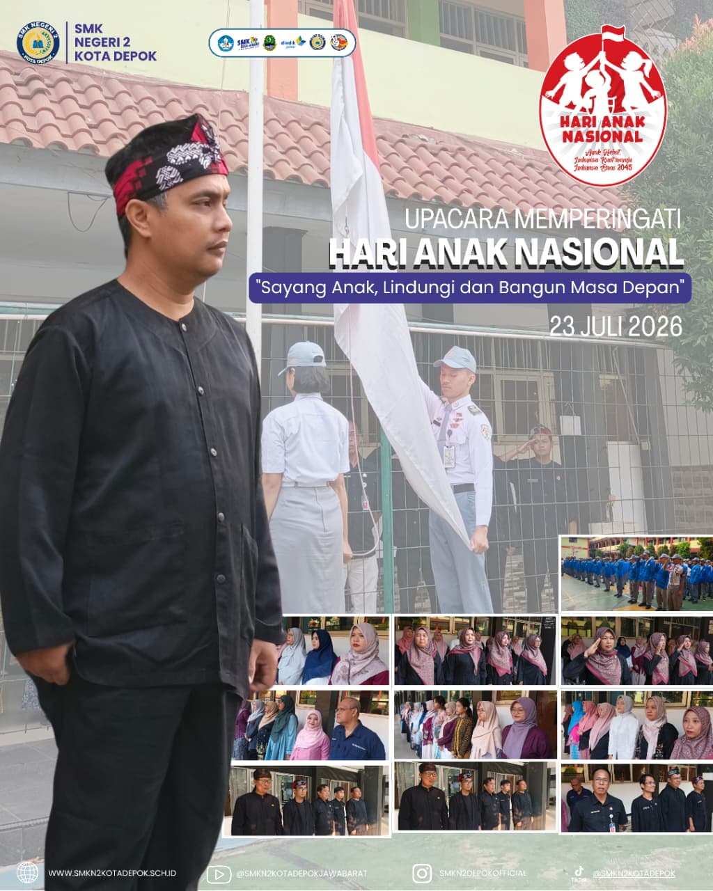 SMK Negeri 2 Kota Depok Gelar Upacara Peringatan Hari Anak Nasional 2026