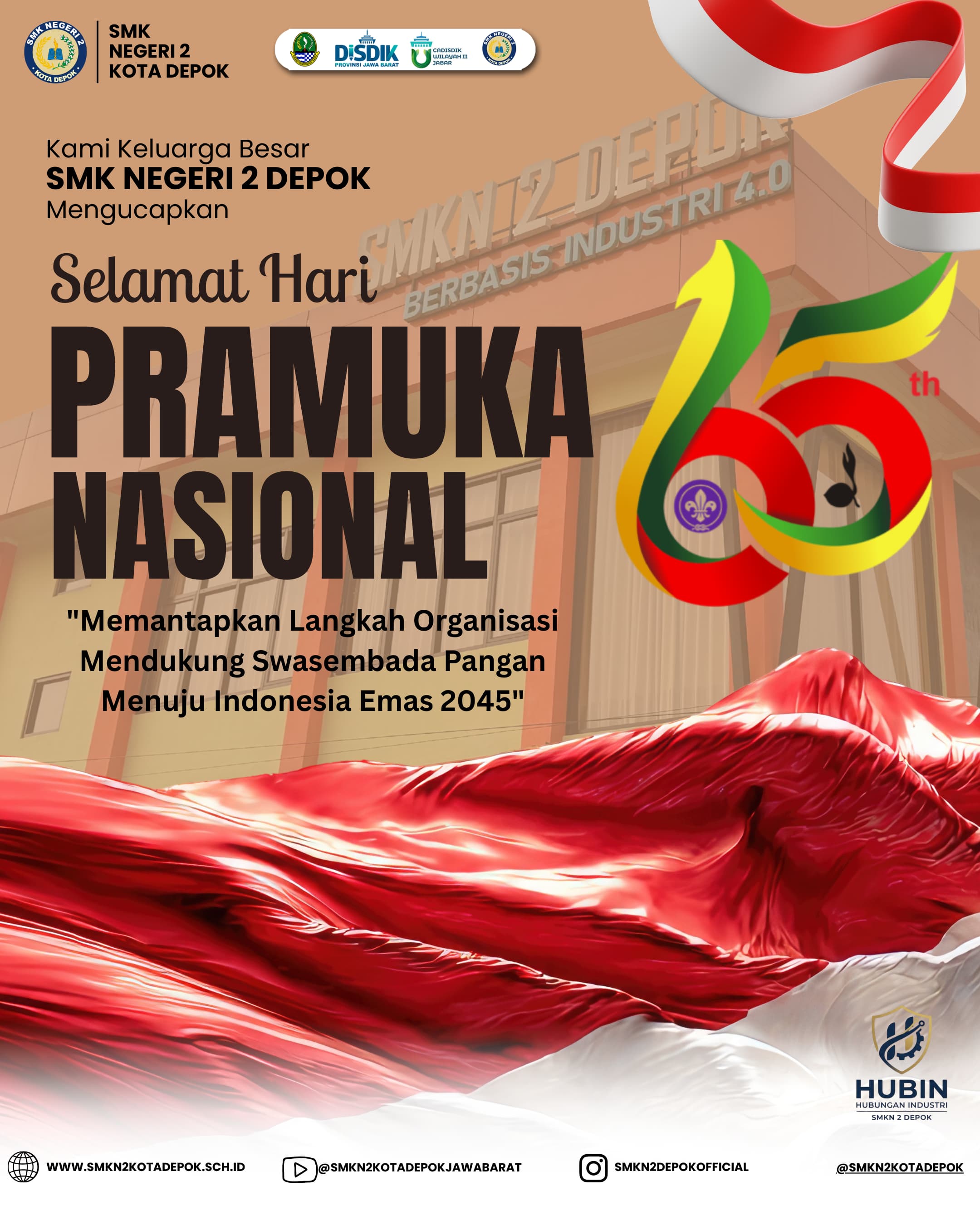 SMKN 2 Depok Ucapkan Selamat Hari Pramuka Nasional ke-65, Mantapkan Langkah Menuju Indonesia Emas 2045