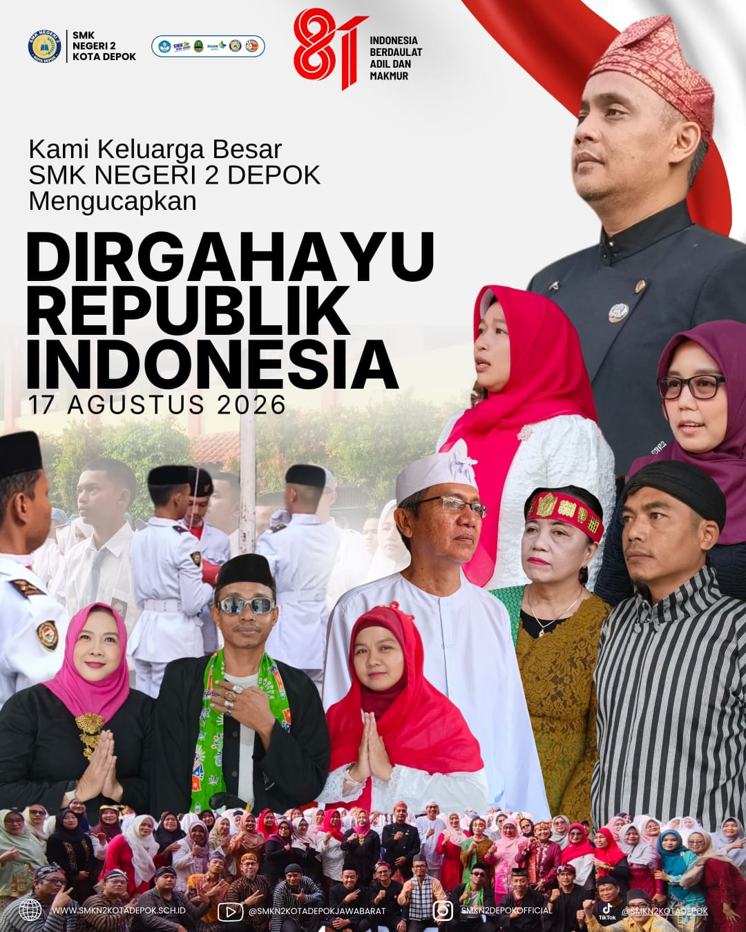 SMKN 2 Depok Semarakkan HUT ke-81 Kemerdekaan Republik Indonesia dengan Semangat Kebersamaan