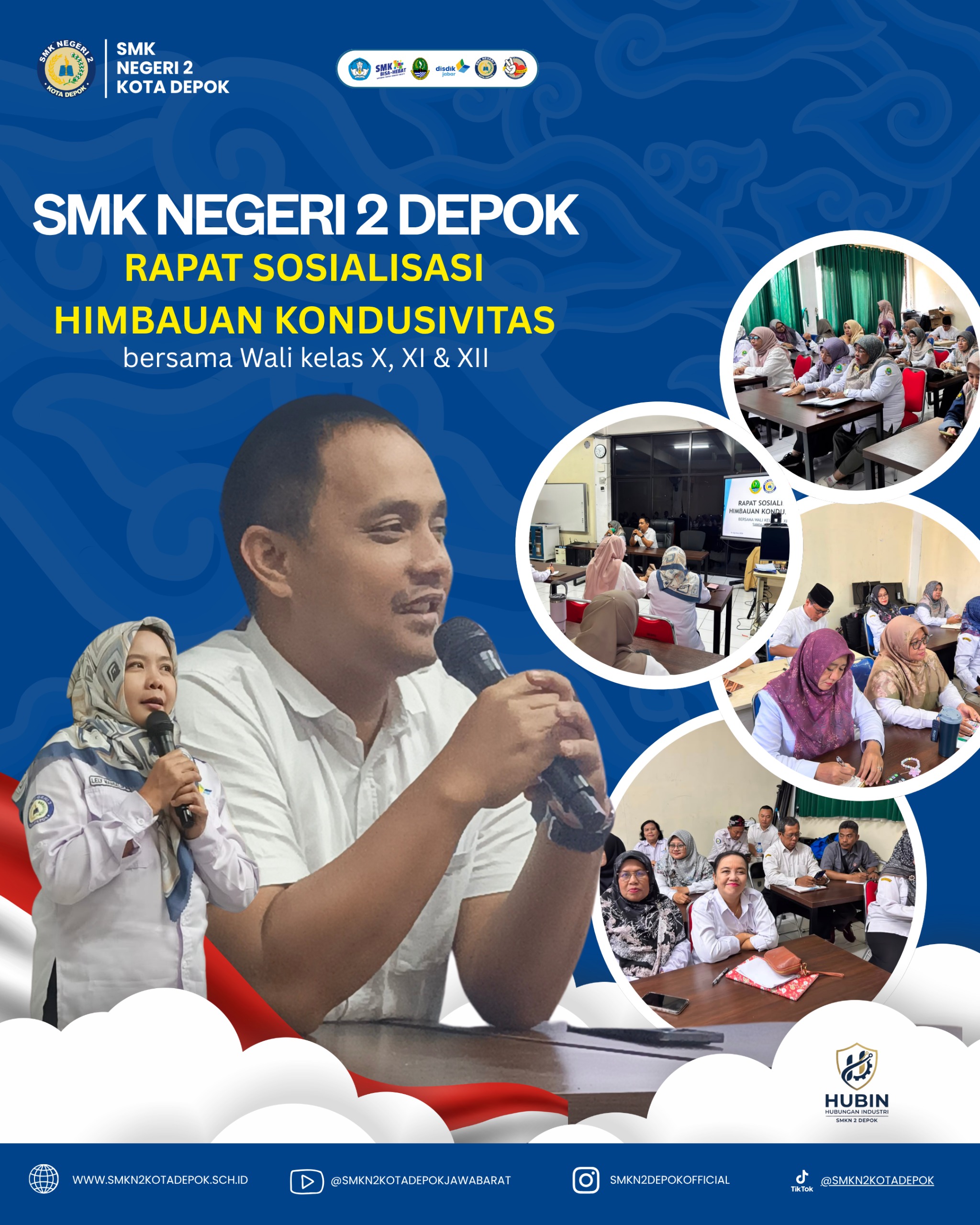 SMKN 2 Depok Gelar Rapat Sosialisasi Himbauan Kondusivitas Bersama Wali Kelas X, XI, dan XII   