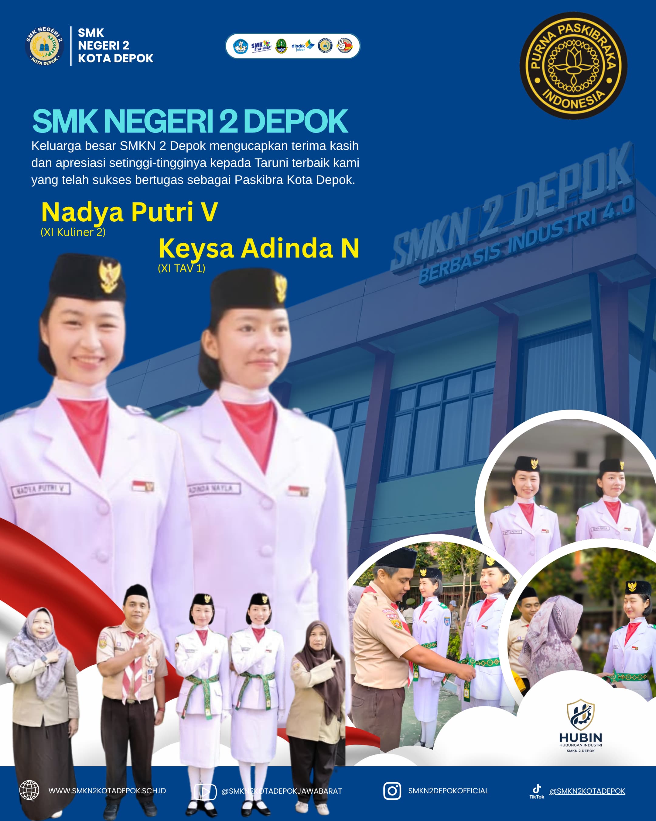 Apresiasi dan Terima Kasih: SMKN 2 Depok Bangga atas Suksesnya Taruni Terbaik Sebagai Paskibra Kota Depok